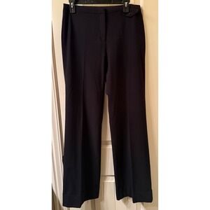 Vtg Y2K Express Black Stretch Wide Leg Pants 7/8L Office Siren Trousers